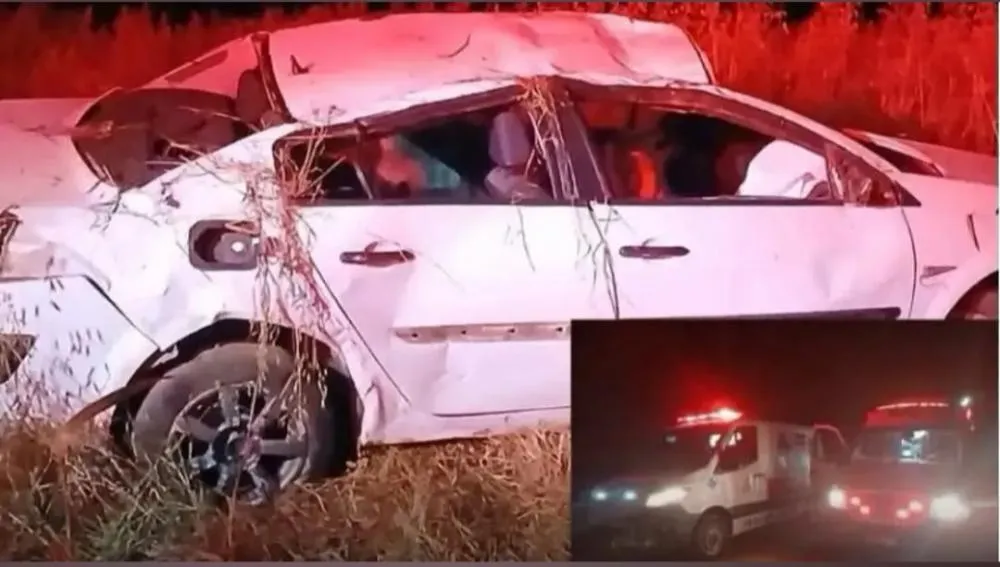 Jovem é ejetado de veículo durante capotamento em Barra do Guarita