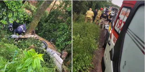Saída de pista na BR-386 deixa três pessoas feridas em Seberi - RD Foco