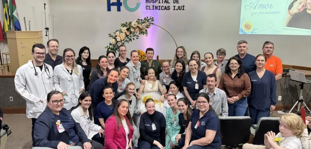 Em meio ao tratamento contra o câncer, paciente realiza sonho de casamento no Hospital de Clínicas Ijuí (HCI) - RD Foco